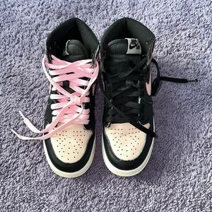 - Pink and black Nike dunks - High - size 5.5, negotiable.